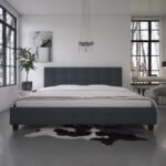 ⁦سرير كتان رصاصي متعدد المقاسات⁩ - الصورة ⁦3⁩