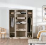 ⁦خزانة ملابس 4 أبواب بأدراج - سمبل هوم⁩ - الصورة ⁦6⁩