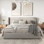 سرير مخمل بيج - Image 4