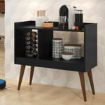 ركن قهوة لون اسود خشبي