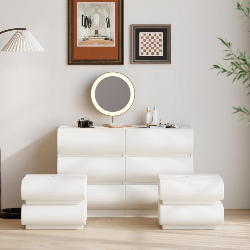 dc437ee1-1214-46ac-bda5-7b6d2e6fa3ec-1000x1000-zVUEAJzMoNyZHLP4uN6oqbKfU1drepFBYdyGQxU0 وحدة تخزين مع طاولة سرير جانبية بلبين - الصورة 1