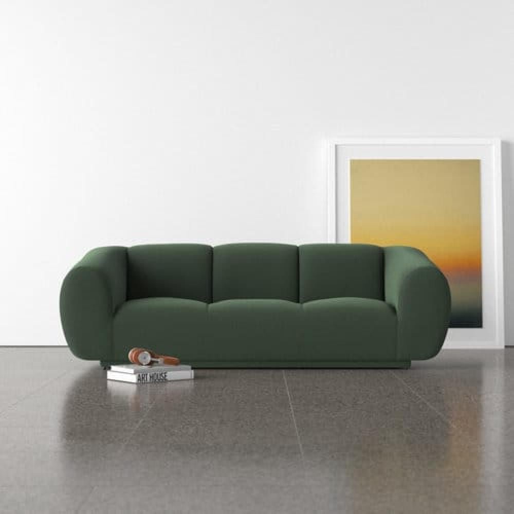 1d961da3-3fbc-4ebf-b45a-d2346022c1d8-1000x1000-DCP98Grahja47YwJbzEv2dGbBxT0x5ufjBSpjFCg Modern Three-Seater Sofa, Green Velvet - Image 1