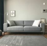 Modern And Simple Three-Seater Sofa In Gray - Image 2