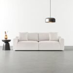 كنبه بتصميم مودرن مخمل بيج