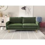 Simple Home Jafonta Linen 3-Seater Sofa - Green