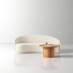 كنب قماش كتان بيج فاتح