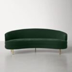 Julian Curved Three-Seater Luxury Green Sofa - Image 2