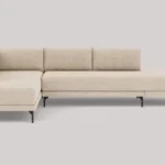 Beige Two-Piece L-Shaped Sofa