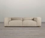 Low Three-Seater Sofa, Beige Color