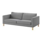Karlstad Three-Seater Linen Sofa - Grey