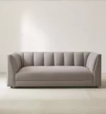 كنبة ثلاث مقاعد مخمل سوفت باللون البيج