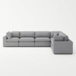 Josa L-Shaped Sofa, Gray - Image 4