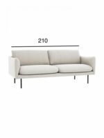 Three-Seater Sofa, Rose-Colored Sofa - Image 2