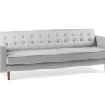 كنب ثلاث مقاعد شاتلين منجدة بأزرار