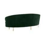 Julian Curved Three-Seater Luxury Green Sofa - Image 6
