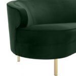 Julian Curved Three-Seater Luxury Green Sofa - Image 4