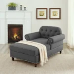 أريكة داخلية مريحة منجدة بديكور معدني