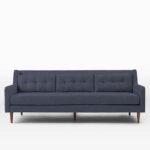 Three-Seater Sofa With Armrests, Button Upholstery
