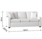 Elegant White Sofa - Image 2