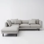 L-Shaped Sofa, Soft Linen, Beige