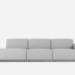 Gray Linen Sofa, Rigid