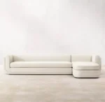 كنبة حرف ال ماتيو قطعتين بيج