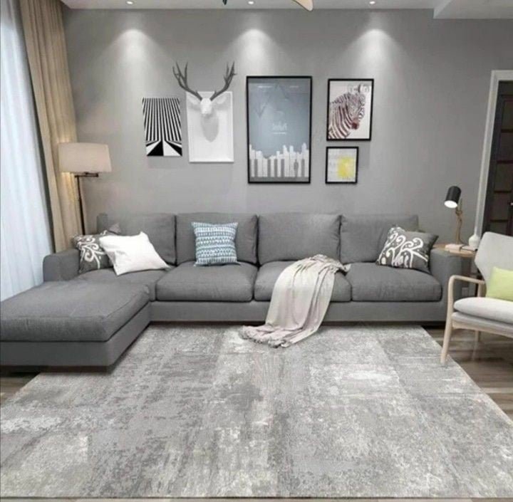 YbHAB5JylldjuwttOGifoLkM1J3vfILnWgcGkpDS Josa L-Shaped Sofa, 5 Seats, Gray - Image 1
