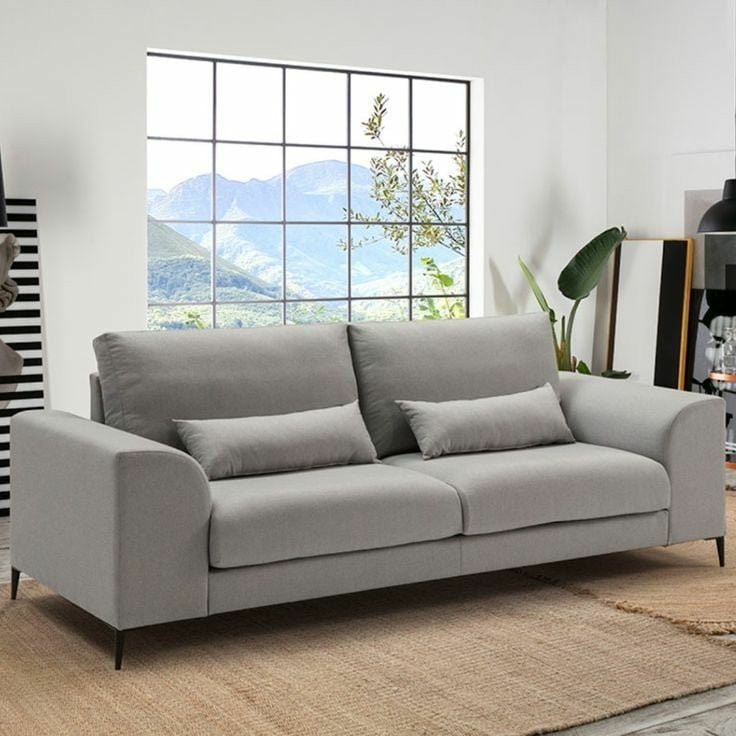 ZxxkPIwkgciqEc5SmjynWMOlO4pxvM7Umk6kL6wW Modern And Simple Three-Seater Sofa With Arms - Image 1