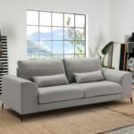 Modern And Simple Three-Seater Sofa With Arms - Image 2