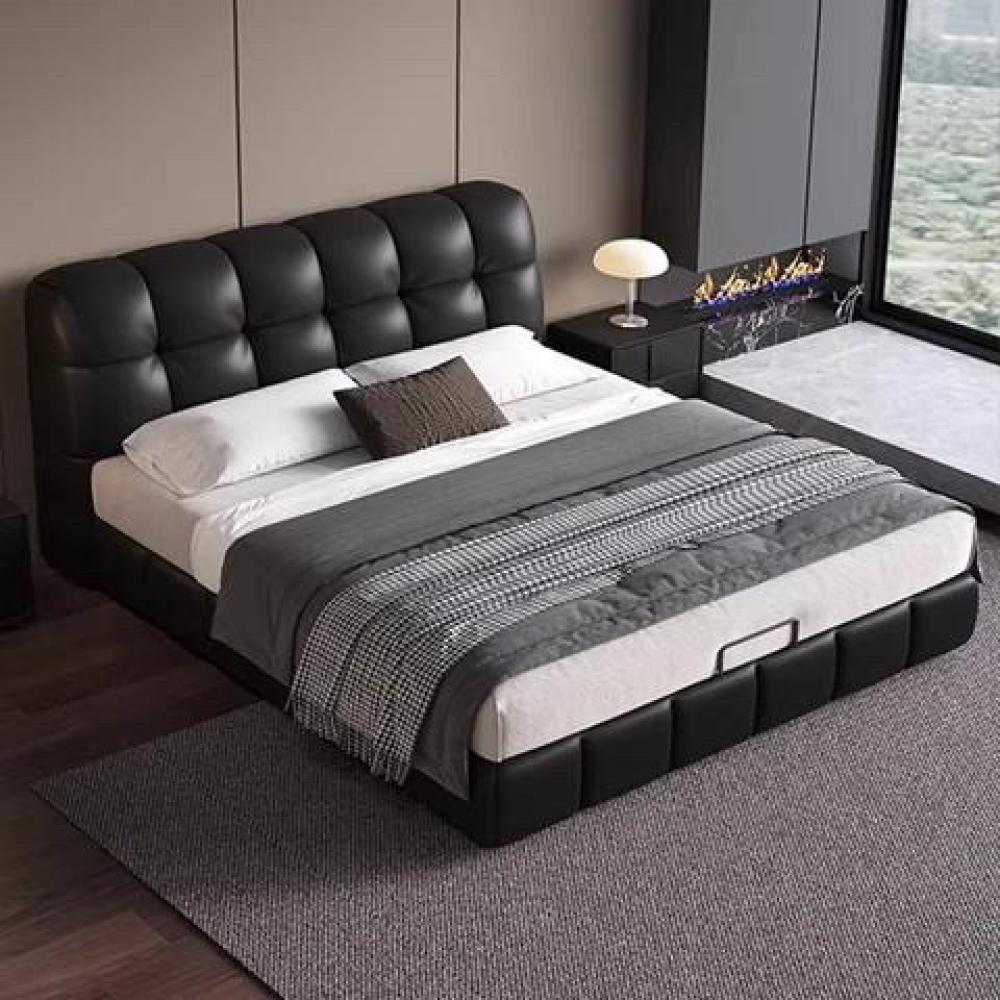 3a3956a3-3bd6-4176-b87c-d81ae3d6183f-1000x1000-v4I74s50NIvvGJWOwCaxD1XxM2MTmd81kbyvCeE1 Modern Black Leather Bed - Image 1