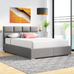 سرير نننن كتان رمادي