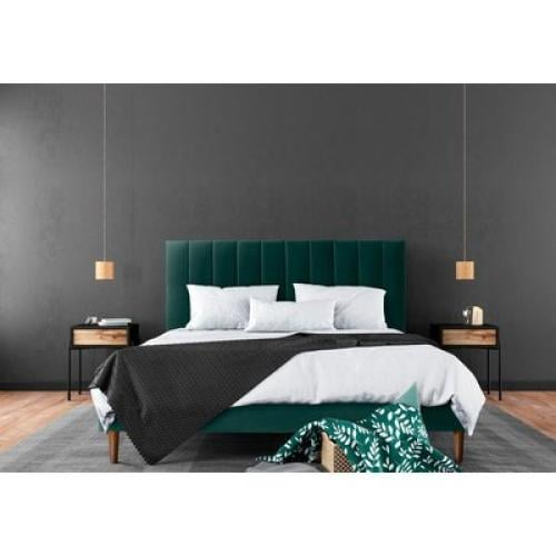 ab7c1959-da87-4da6-abb7-70c351d9b719-500x500-wEjEqjEimTPi5HKYv6zXI4XxMd7BmL6shDjeupEa Elegant Green Velvet Bed - Image 1