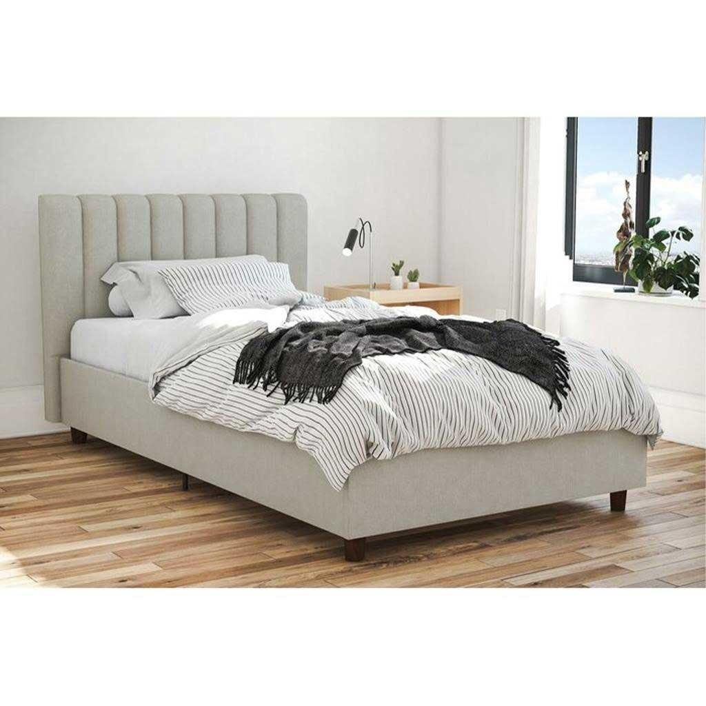 c8OuQdXUBsJWfroLBmunHO6hwsbLPgth3Q57FXjZ Rioman Beige Linen Bed - Image 1