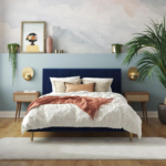 سرير منين مخمل متعدد الوان