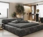 سرير رصاصي غامق