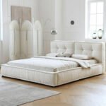 Siu Boucle Light Beige Bed - Image 3