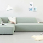 Green L-Shaped Sofa
