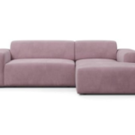 L-Shaped Pink Sofa