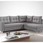 كنبة رصاصي قطعتين