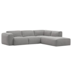 Chanel L-Shaped Sofa, Gray