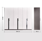 ⁦خزانة ملابس سولاس 35 -6 أبواب بأدراج⁩ - الصورة ⁦5⁩