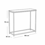 طاولة مدخل روجر سوداء معدن - Image 2