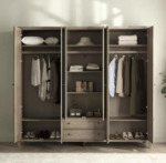 ⁦خزانة ملابس ليوبولد 46 - 6 أبواب مع أدراج⁩ - الصورة ⁦3⁩