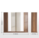 ⁦خزانة ملابس باولا 6 أبواب مع أدراج⁩ - الصورة ⁦5⁩