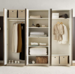 ⁦خزانة ملابس فرنش نورديك 6 أبواب - أبيض⁩ - الصورة ⁦3⁩