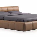 Brown Leather Swing Bed