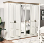 ⁦خزانة ملابس لويس 6 أبواب - أبيض⁩ - الصورة ⁦3⁩