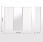 ⁦خزانة ملابس أوكتون 33 - 6 أبواب⁩ - الصورة ⁦5⁩