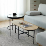 ⁦طاولة كنب اسود و بيج⁩ - الصورة ⁦3⁩