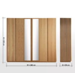 ⁦خزانة ملابس نيبولوس 30 - 6 أبواب مع أدراج⁩ - الصورة ⁦5⁩